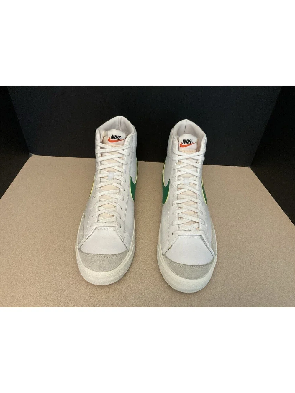 Mens Nike Blazer Mid 77 Vintage White/Lucid Green Athletic Shoes. Size 15. Nice!